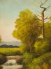 SIGNED OIL ON CANVAS LANDSCAPE PAINTING W RIVER PIC-1