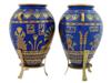 VINTAGE 24K PORCELAIN GOLDEN VASES OF BAST AND FALCON PIC-3