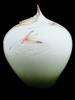 VINTAGE FRANZ JEN WOO PORCELAIN BUTTERFLY VASE PIC-2