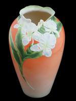 VINTAGE FRANZ WEI XUEI MEI PORCELAIN WHITE GINGER VASE