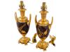 EUROPEAN ORMOLU PATINATED BRONZE VASE FORM LAMPS PIC-1