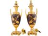 EUROPEAN ORMOLU PATINATED BRONZE VASE FORM LAMPS PIC-0