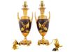 EUROPEAN ORMOLU PATINATED BRONZE VASE FORM LAMPS PIC-3