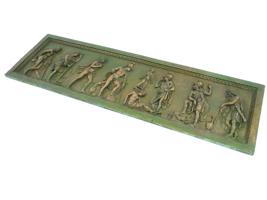 ANTIQUE FRENCH NEOCLASSICAL BRONZE PLAQUE WITH FIGURES