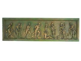 ANTIQUE FRENCH NEOCLASSICAL BRONZE PLAQUE WITH FIGURES