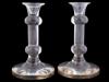 PAIR OF OVERSIZED PARTY DECOR GLASS CANDLE STICKS PIC-0