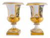 ANTIQUE FRENCH OLD PARIS GILT WHITE PORCELAIN VASES PIC-4