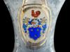 ANTIQUE CRYSTAL GLASS LUSTER LAMPS WITH COATS OF ARMS PIC-5