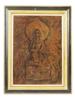 CONTEMPORARY CHINESE SILK PAINTING GUANYIN SIGNED PIC-0