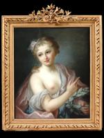 ROSALBA CARRIERA ANTIQUE FRENCH PASTEL PAINTING