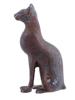 ANCIENT EGYPTIAN FIGURE SEATED CAT BRONZE REPRODUCTION PIC-2