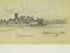 ATTR TO L S LOWRY ENGLISH TOWNSCAPE PENCIL PAINTING PIC-2