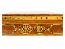 LARGE SYRIAN DAMASCUS MARQUETRY CASKET BOX