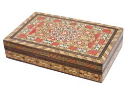 SMALL SYRIAN DAMASCUS MARQUETRY TRINKET BOX