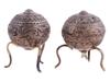 ANTIQUE INDIAN SILVER SALT AND PEPPER SHAKERS PIC-1