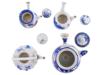 FOUR ANTIQUE SEMI PORCELAIN BLUE WHITE TEAPOTS PIC-6