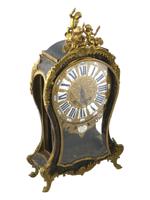 ANTIQUE FRENCH ROCOCO BOULLE INLAID CLOCK CA 1890