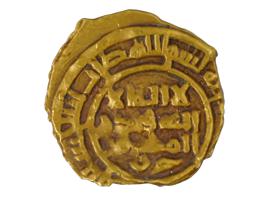 ANTIQUE ISLAMIC FATIMID AL HAKIM 18K GOLD DINAR COIN