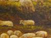 ANTIQUE  TREVOR JAMES LANDSCAPE PAINTING W SHEEPS PIC-2