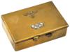1936 WWII NAZI GERMAN OLYMPIC BRASS CIGARETTE CASE PIC-0