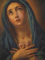 ANTIQUE VIRGIN MARY OIL PAINTING AFTER GUIDO RENI