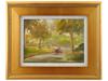 AMERICAN IMPRESSIONIST MANNER CENTRAL PARK OIL PAINTING PIC-0