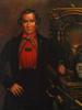 AMERICAN PORTRAIT OF 19TH CEN FIREMAN OIL PAINTING PIC-1