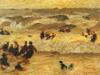 AMERICAN EDWARD POTTHAST SCHOOL BEACH OIL PAINTING PIC-1