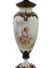 ANTIQUE FRENCH URN SHAPED PORCELAIN LAMP W PAINTINGS PIC-5