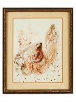 REUVEN RUBIN ISRAELI LITHOGRAPH PRINT WOMEN AND BABIES