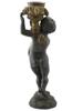 VTG FIGURAL CAST BRONZE FIGURAL PUTTI CANDLE STICK PIC-3