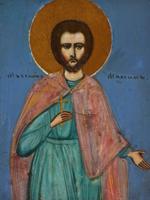 ANTIQUE RUSSIAN ICON OF SAINT MAXIMUS IN KIOT