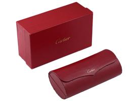 CARTIER WOMENS CAT EYE RED LENS SUNGLASSES IOB