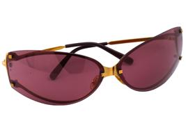 CARTIER WOMENS CAT EYE RED LENS SUNGLASSES IOB