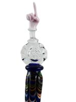 TWO ITALIAN JUDAICA MURANO GLASS TORAH POINTERS