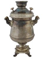 RUSSIAN 84 SILVER ENGRAVED SAMOVAR