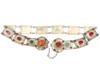 SOUTHWESTERN NAVAJO SILVER SEMI PRECIOUS STONES BELT PIC-1