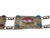 SOUTHWESTERN NAVAJO SILVER SEMI PRECIOUS STONES BELT PIC-5