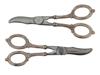 ANTIQUE SILVER AND STEEL BUTTER KNIVES AND SCISSORS PIC-5