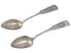 ANTIQUE 19TH C POLISH MALCZ SILVER TABLE SPOONS PIC-0