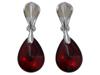 BACCARAT PSYDELIC STERLING CRYSTAL CLIP ON EARRINGS PIC-0