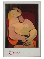 AFTER PABLO PICASSO THE DREAM FRAMED COLOR POSTER