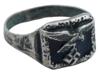 GERMAN WWII TYPE LUFTWAFFE PILOTS SILVER RING PIC-1