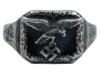 GERMAN WWII TYPE LUFTWAFFE PILOTS SILVER RING PIC-0