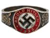 GERMAN WWII TYPE ADOLF HITLER 1933 SILVER RING PIC-0