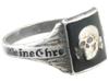 WWII MODEL WAFFEN SS TOTENKOPF DIVISION SIVLER RING PIC-1