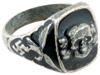 WWII MODEL NAZI GERMAN WAFFEN SS OFFICER SILVER RING PIC-1