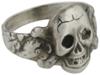 WWII MODEL NAZI WAFFEN SS TOTENKOPF OFFICER SILVER RING PIC-1