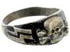 WWII MODEL NAZI WAFFEN SS MOUNTAIN TROOPS SILVER RING PIC-1