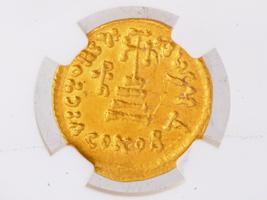 BYZANTINE 7TH C HERACLIUS SOLIDUS GOLD COIN VF